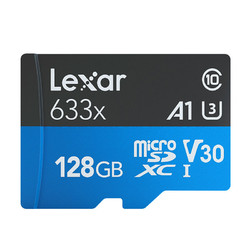 Lexar 雷克沙 633x Micro-SD存储卡 128GB (UHS-I、V30、U3、A1)