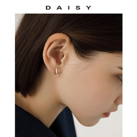 Daisy dream 几何方形耳钉女纯银耳圈简约小巧设计感耳环养耳2021年新款潮耳饰