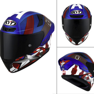 KYT 美国队长系列 摩托车头盔 蓝色 S码