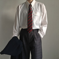 Anzmo贩卖元气 DK制服 格子直筒长裤 绀色