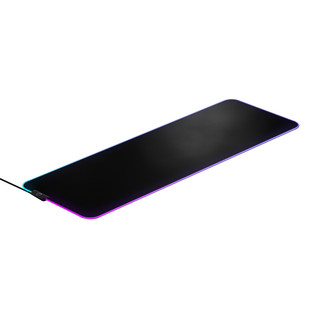 QcK Prism Cloth XL 900*300*4mm 电竞游戏鼠标垫 双区域RGB灯光 大尺寸 炫彩RGB版