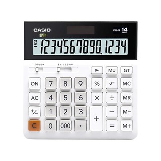 CASIO 卡西欧 专业计算系列 DH-14-WE 宽体计算器 双电源款 中型 白色