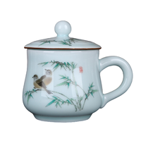 九楼阁 青瓷大肚杯 350ml 竹韵清香