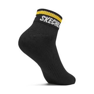 SKECHERS 斯凯奇 男子运动袜 L320M081/00J8 黑色/白色/藏青色 24-26cm 三双装