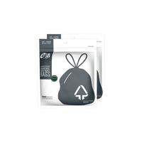 e洁 穿绳式可降解垃圾袋 50*55cm 114只 灰色