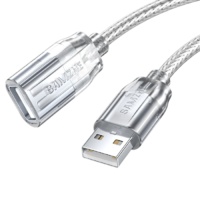 移动端：SAMZHE 山泽 UK-503 USB2.0延长线 3m 透明白