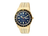 TIMEX 天美时 38 mm Q Timex Black/Blue 3-H Gold Case Blue Dial Gold Bracelet