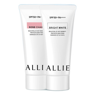 allie皑丽润色防晒水凝乳套装茉莉桃香60g玫瑰天竺葵香60g