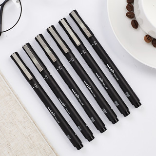 uni 三菱铅笔 PIN-200 水性针管笔 黑杆黑芯 0.3mm 12支装