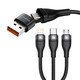  BASEUS 倍思 USB-A/Type-C转Lightning/Micro-B/Type-C 100W 数据线 铝合金+尼龙编织 1.2m 黑色　