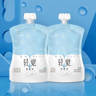 HuaHuaNiu 花花牛 酸奶 轻觉 风味发酵乳原味 180ml*12袋低温酸牛奶早餐代餐奶新鲜日期