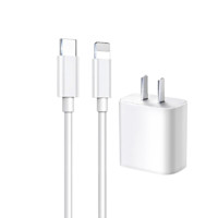 科沃 KOVOL P59-PD20W 手机充电器 Type-C 20W+Type-C转Lightning 数据线 白色