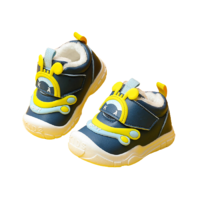 BradMiller 布拉米勒 K233 宝宝加绒学步棉鞋 超纤防水款 蓝色 内长11.7cm