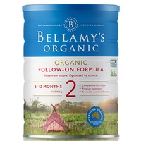 PLUS会员：BELLAMY'S 贝拉米 经典系列 有机较大婴儿奶粉 2段 900g