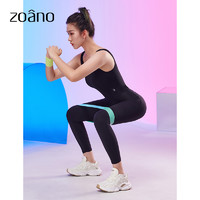 ZOANO 佐纳 2021冬季新品瑜伽裤运动九分裤健身女高腰塑型蜜桃臀亲肤 暗夜黑 S