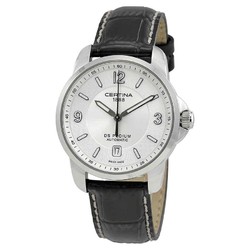 CERTINA 雪铁纳 Certina DS Podium Automatic Silver Dial Black Leather Mens Watch C001.407.16.037.00 直邮含税