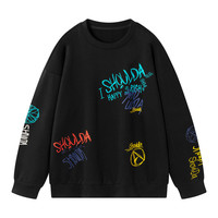 Semir 森马 男士圆领卫衣 10-7221116112 黑色 S