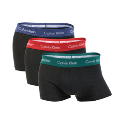 Calvin Klein 卡尔文·克莱 CK男士简约logo潮流平角三条装内裤