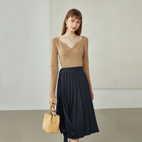 FANSILANEN 范思蓝恩 女士百褶裙子 213230