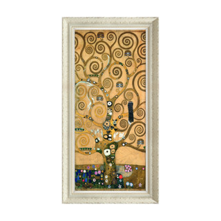 ZEN'S BAMBOO 橙舍 古斯塔夫·克里姆特《生命之树》70x140cm 油画布 宫殿之花实木框