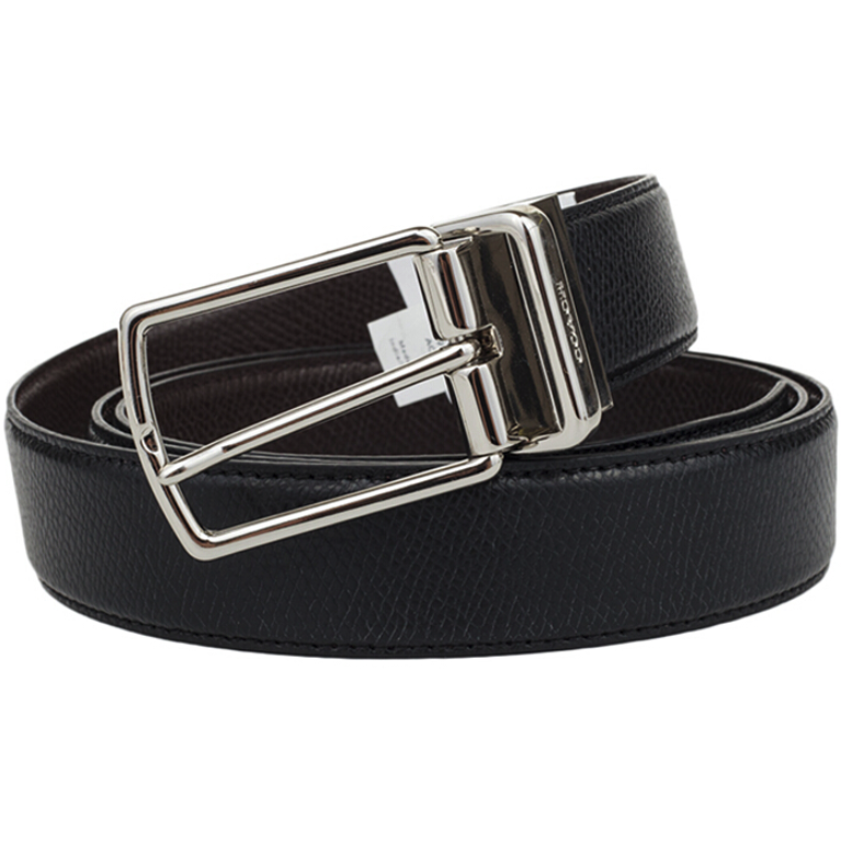 COACH 蔻驰 男士皮革针扣腰带 F59116 AQ0 黑色