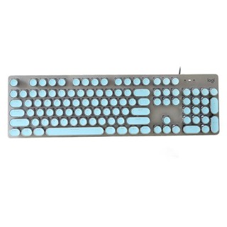 logitech 罗技 K845 104键 有线机械键盘 蓝色 国产红轴 单光