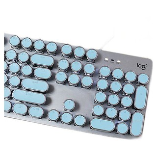 logitech 罗技 K845 104键 有线机械键盘 蓝色 国产茶轴 单光