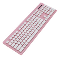 COOLXSPEED KM5808 薄膜键盘 M9 静音鼠标 键鼠套装 粉色