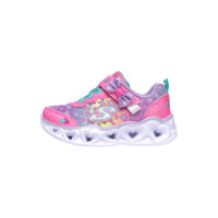 SKECHERS 斯凯奇 LOVE LIGHTS系列 302088N/HPMT 女童闪灯运动鞋 桃红色/多彩色 24码