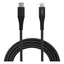 京東京造 蘋果MFI USB-C to Lightning凱夫拉充電器線 1.2米黑色