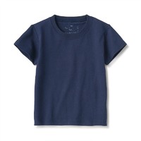 MUJI 無印良品 无印良品 MUJI 婴儿 印度棉天竺编织 短袖T恤 藏青色 90