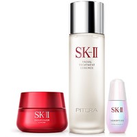 SK-II 神仙水230ml+大红瓶面霜80g+小灯泡30ml+眼霜15g sk2护肤品套装