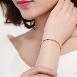 CHJ JEWELLERY 潮宏基 SDG30000670 圆珠足金手镯 6.05g