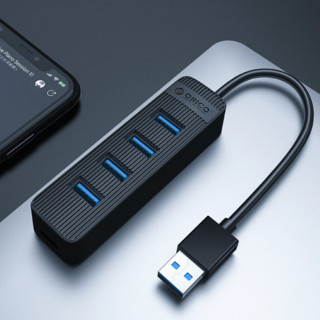 ORICO 奥睿科 TWU3-4A USB3.0集线器 一分四 0.15m 黑色