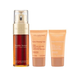 CLARINS 娇韵诗 护肤套装 (弹力日霜+弹力晚间霜+双萃焕活修护精华露)