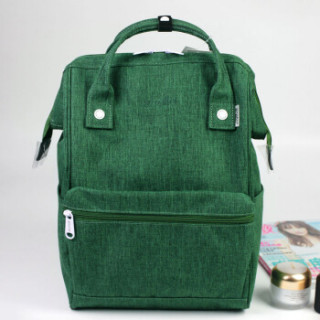 书包女士双肩包书包妈咪包网红包离家出走流浪包学生防水背包绿色大号