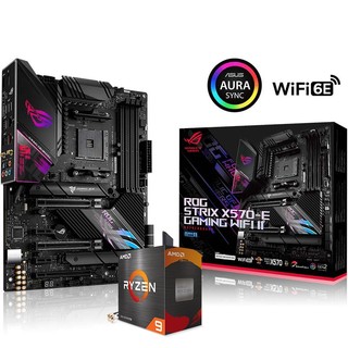 AMD锐龙五代5600X 5800X 5900X 5950X搭微星B550 X570主板CPU套装 华硕X570-E GAMING WIFI Ⅱ R9 5900X 散片CPU主板套装