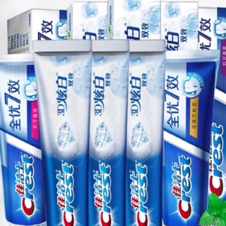 Crest 佳洁士 牙膏 （3D炫白双效牙膏90gx3+全优7效抗牙菌斑120g+全优7效强效牙釉质120g)