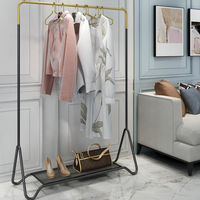 SHULIPU 速立普 D-002 铁艺衣帽架 潮流黑配金 120cm 带板款