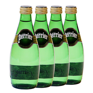 perrier 巴黎水 充气天然矿泉水 原味 330ml*4瓶