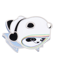 奥林匹克 冰墩墩运动造型胸针 钢架雪车