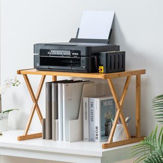 桌面收纳架打印机架小型打印机桌子置物架办公室架子桌上整理架子 一层架子