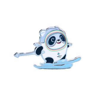 奥林匹克冰墩墩运动造型胸针跳台滑雪