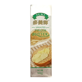 SUKI 多美鲜 比利时进口 动脂黄油 淡味 100g*2 2组装 冷藏 早餐 西餐 家庭DIY 面包 烘焙原料