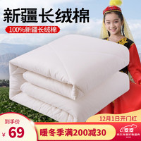 种棉人 纯新疆棉花被芯 棉胎 4斤新疆棉花被 标准单人 150*200cm