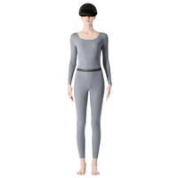 Bananain 蕉内 女士秋衣秋裤套装 WA701+/VT-2021 羊雾蓝 S