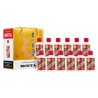 MOUTAI 茅台 飞天茅台 53%vol 酱香型白酒 125ml*12瓶 礼盒装