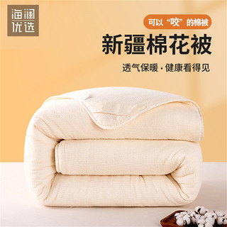 海澜优选新疆棉花被纯棉被子冬被加厚保暖全棉被芯棉絮褥子棉胎