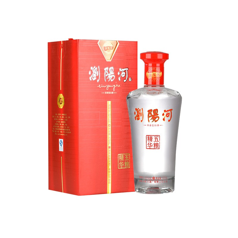 LIUYANGHE LIQUOR 瀏陽河五粮精华52%vol 浓香型白酒475ml 单瓶装