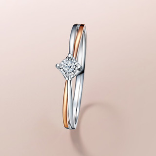 Darry Ring BELIEVE系列 女士初雪承诺18K白金玫瑰金钻石戒指